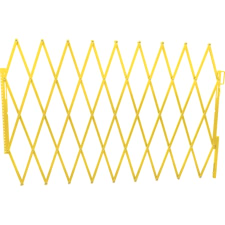 Ballymore Adjustable Aisle Safety Barricade Gate, Steel, 48 in. H, 10 in.-12 ft W, Yellow SAFETY GATE-Y